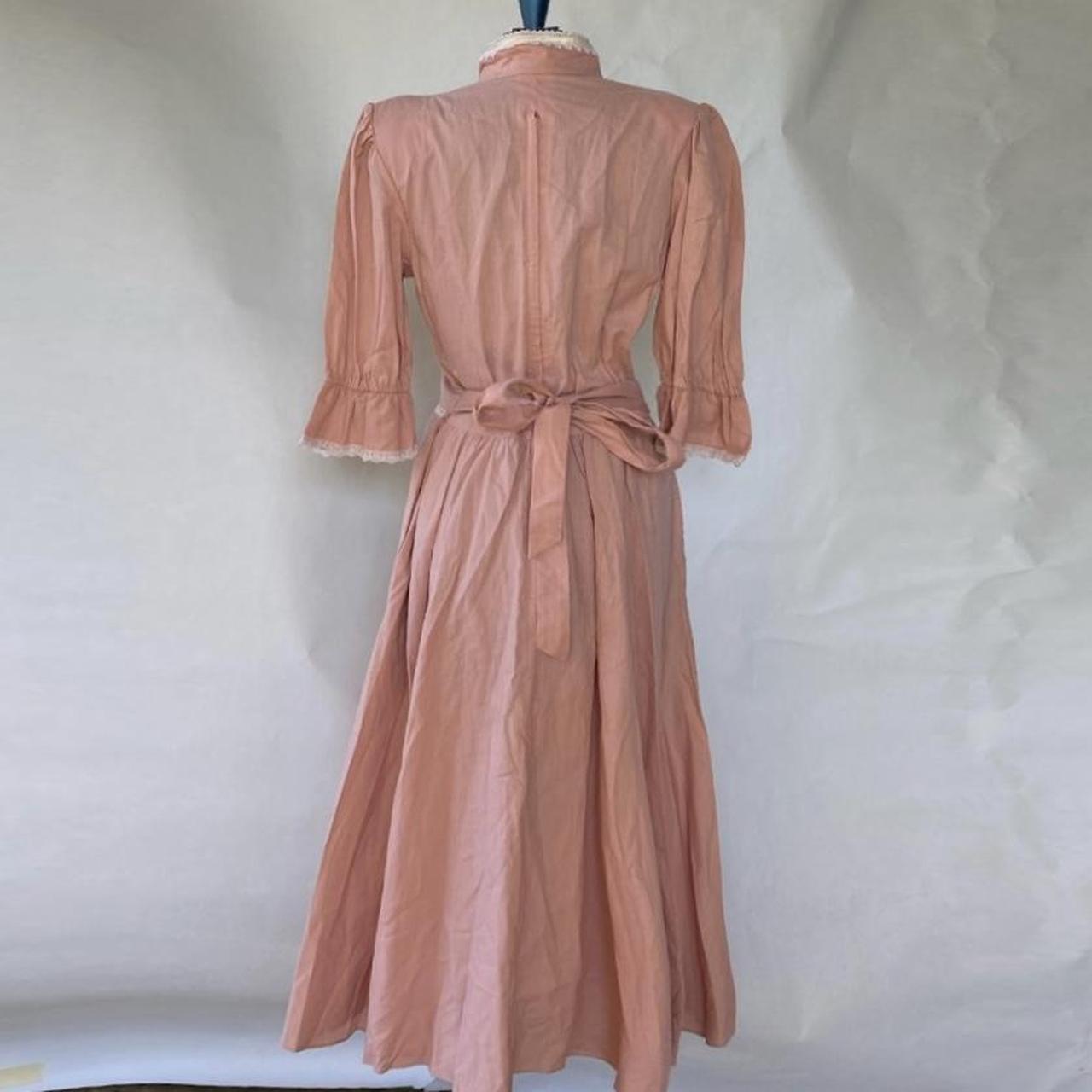 Vintage pale pink Gunne Sax prairie dress. Long midi... - Depop