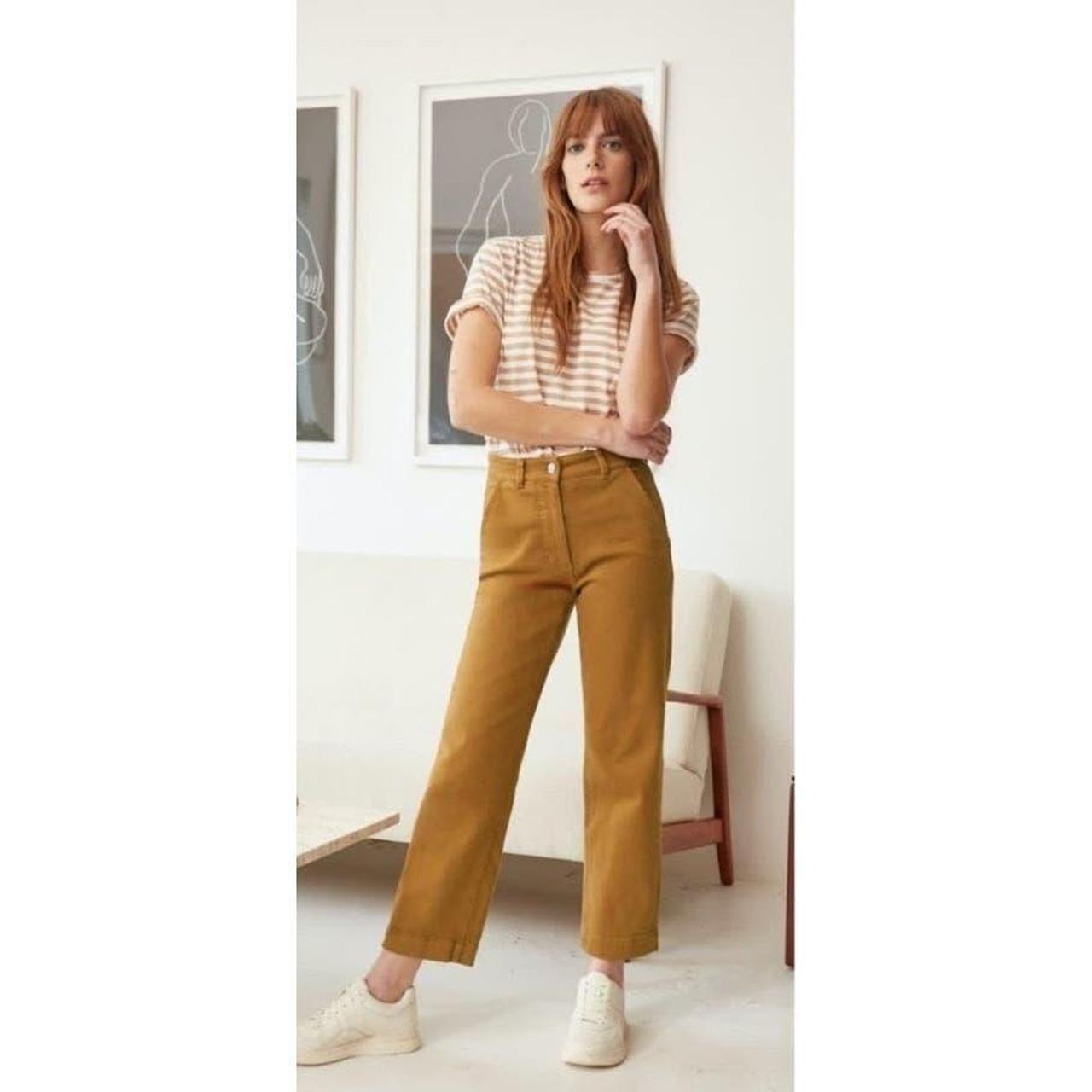 Everlane mustard color Straight Leg High Rise Depop