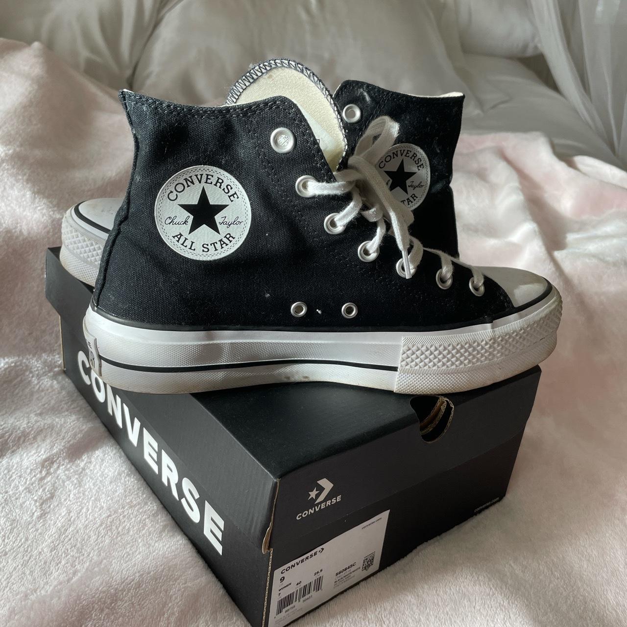 converse chuck taylor all star lift platform shoes... - Depop