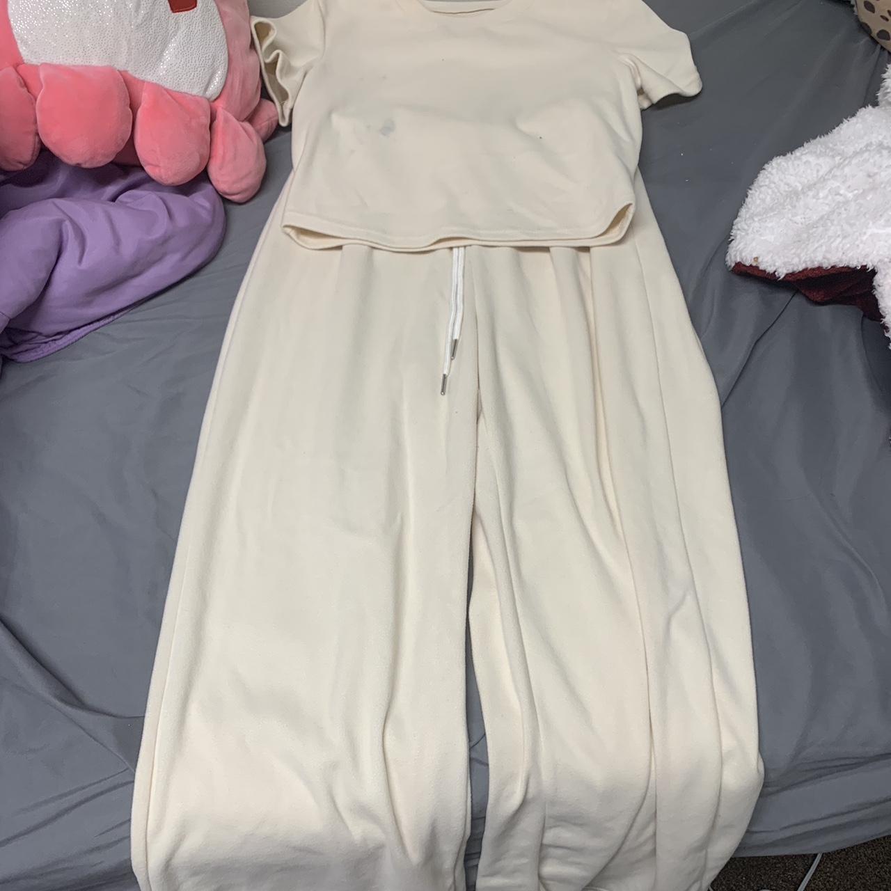 Women's Cream Pajamas Depop