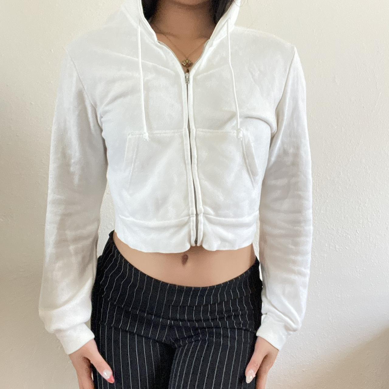 Brandy Melville White Cropped Jacket lightly worn. Depop