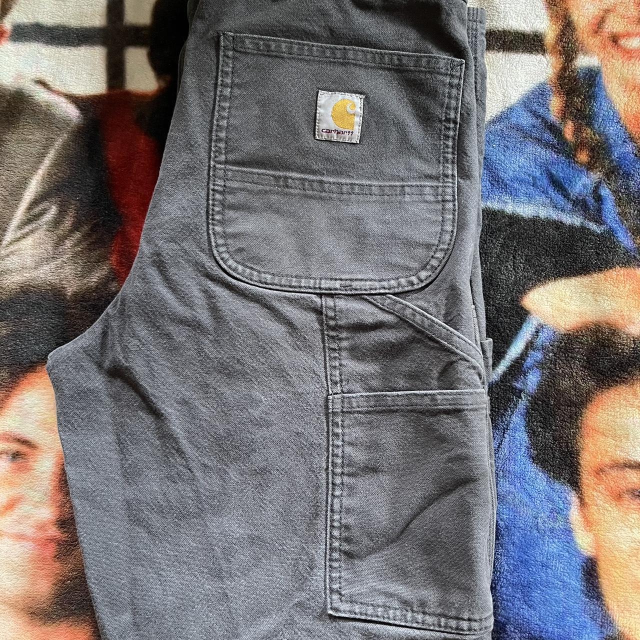 CARHARTT grey double knee work pants size 31x32. Fit... - Depop