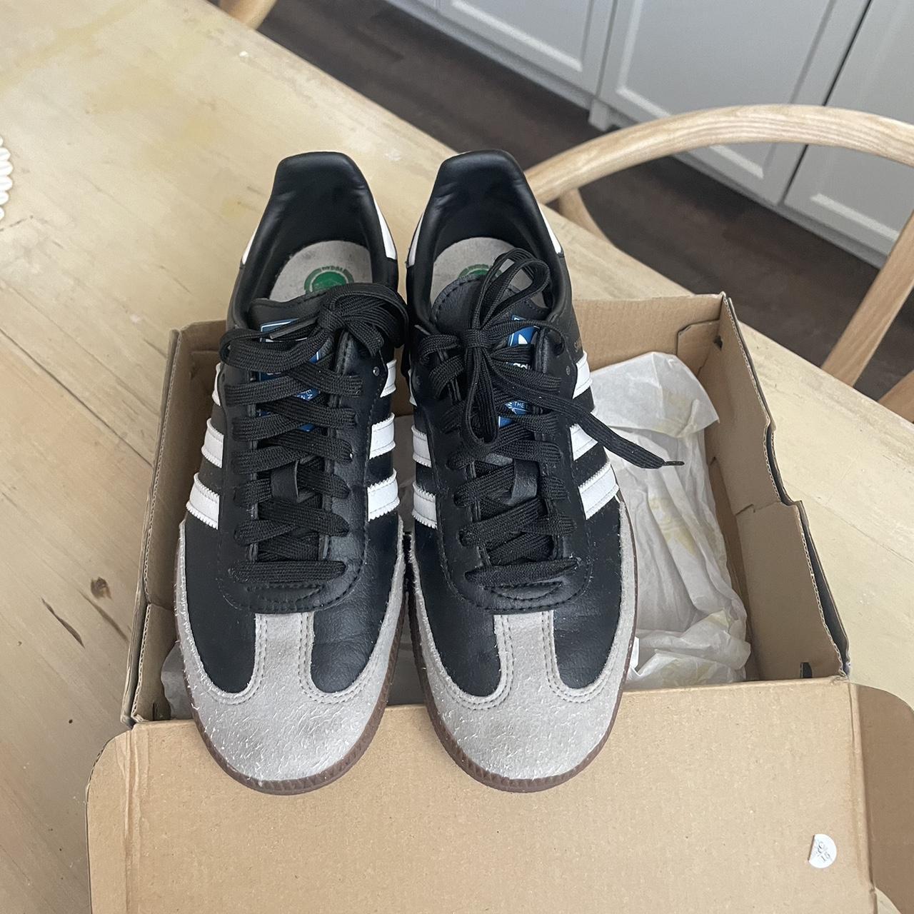 like new vegan gray toe sambas women’s size 7 Depop