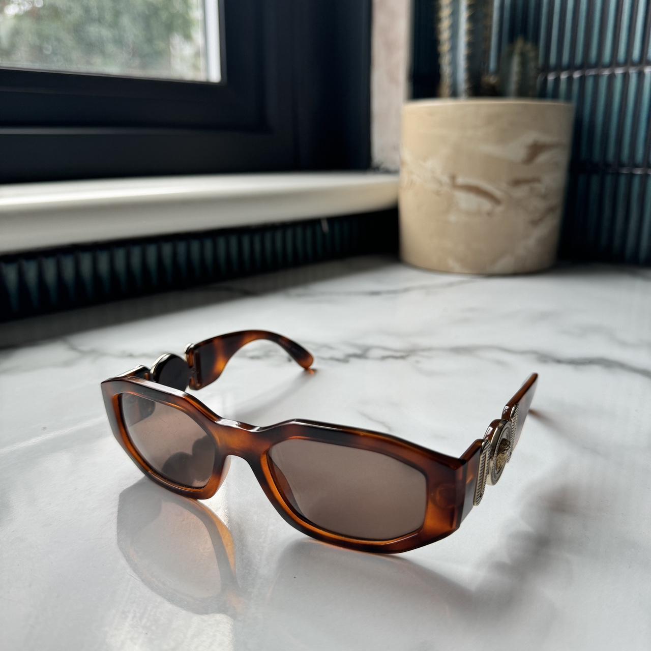 Versace brown tortoise shell sunglasses Medusa