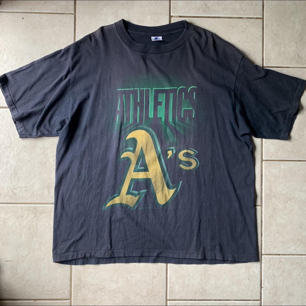 Vintage Oakland Athletics T-shirt Oakland As Grey Green 