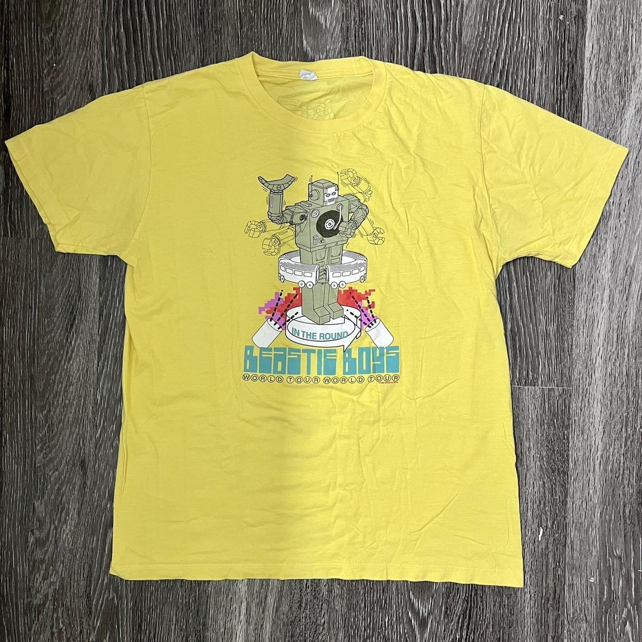 Men's Yellow and Grey T-shirt | Depop