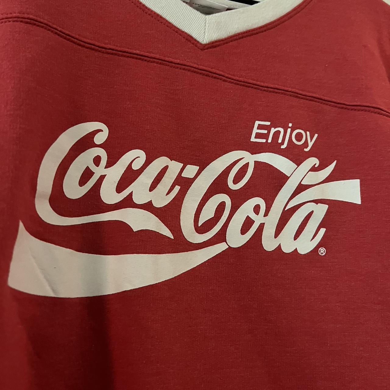 Coca Cola Women S Red And White Shirt Depop