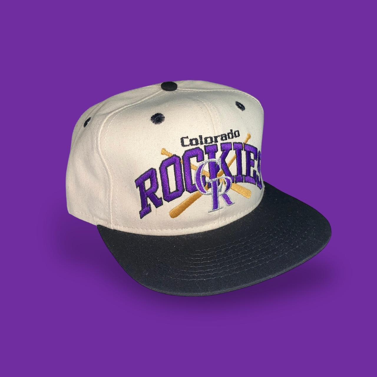 Vintage Logo 7 Colorado Rockies snapback hat in - Depop