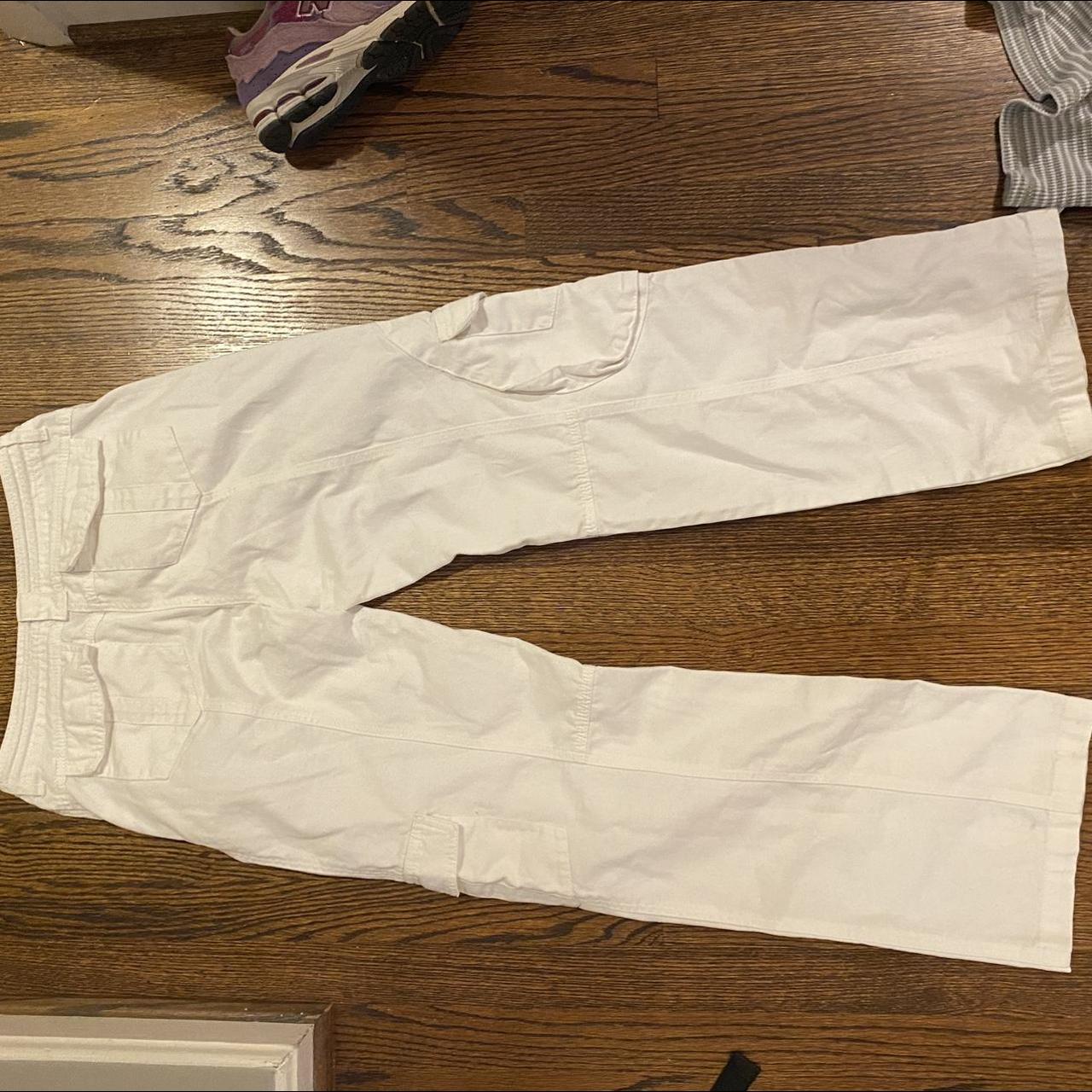 Brandy Melville white cargo pants Fits xs/s #brandy... - Depop