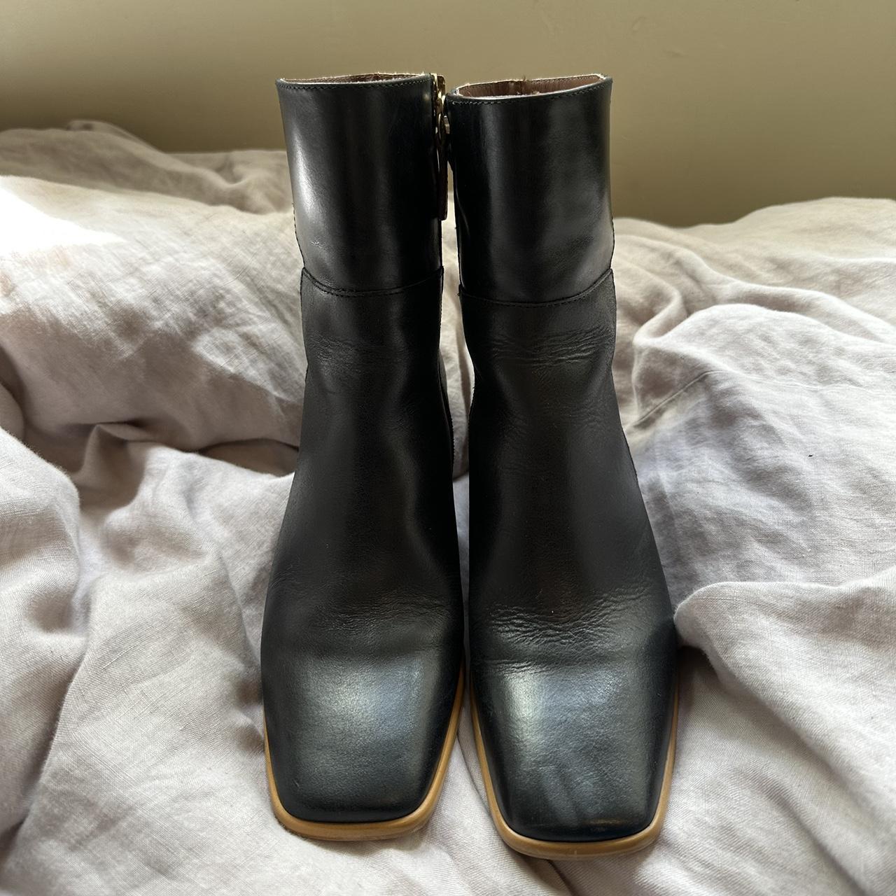 ALOHAS black west vintage boots size 38 worn once... - Depop