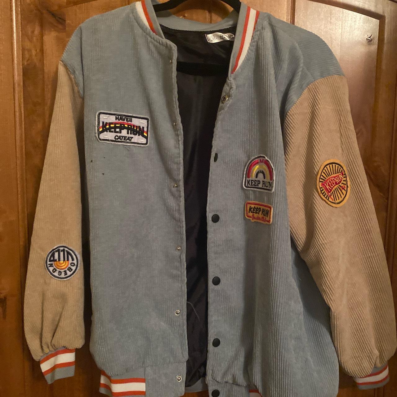 Supreme 2001 S-Wing Logo Leather Varsity Jacket - Depop