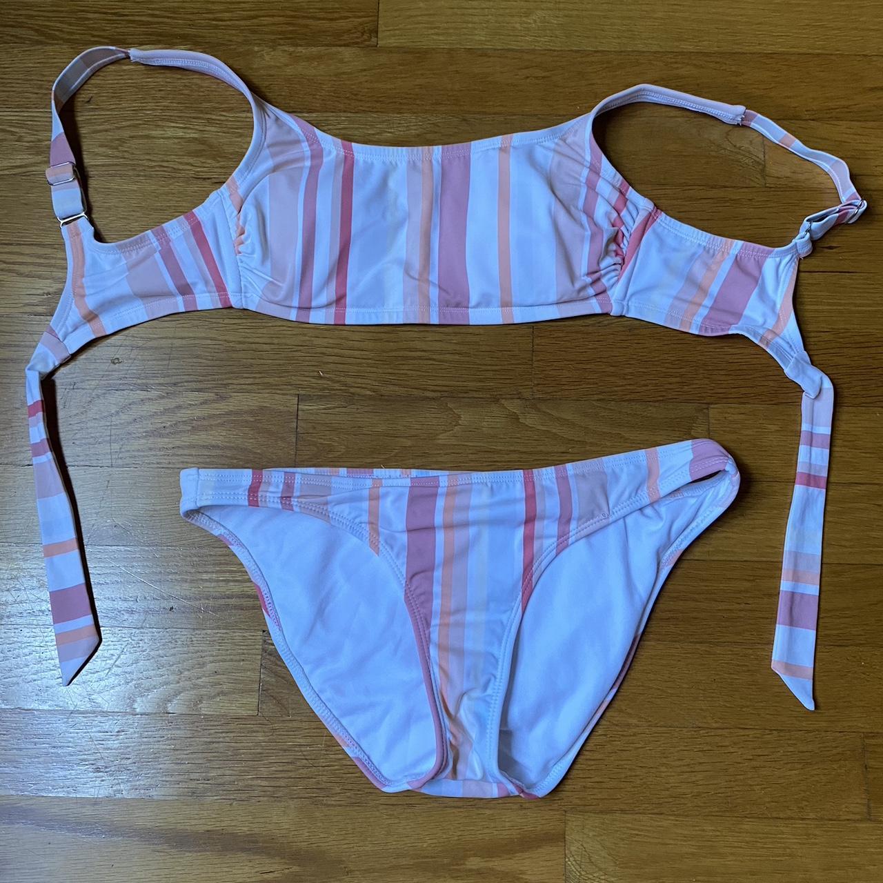 Pastel striped bathing suit online