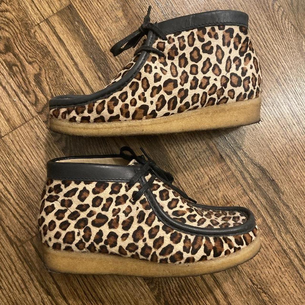 clarks leopard print wallabees