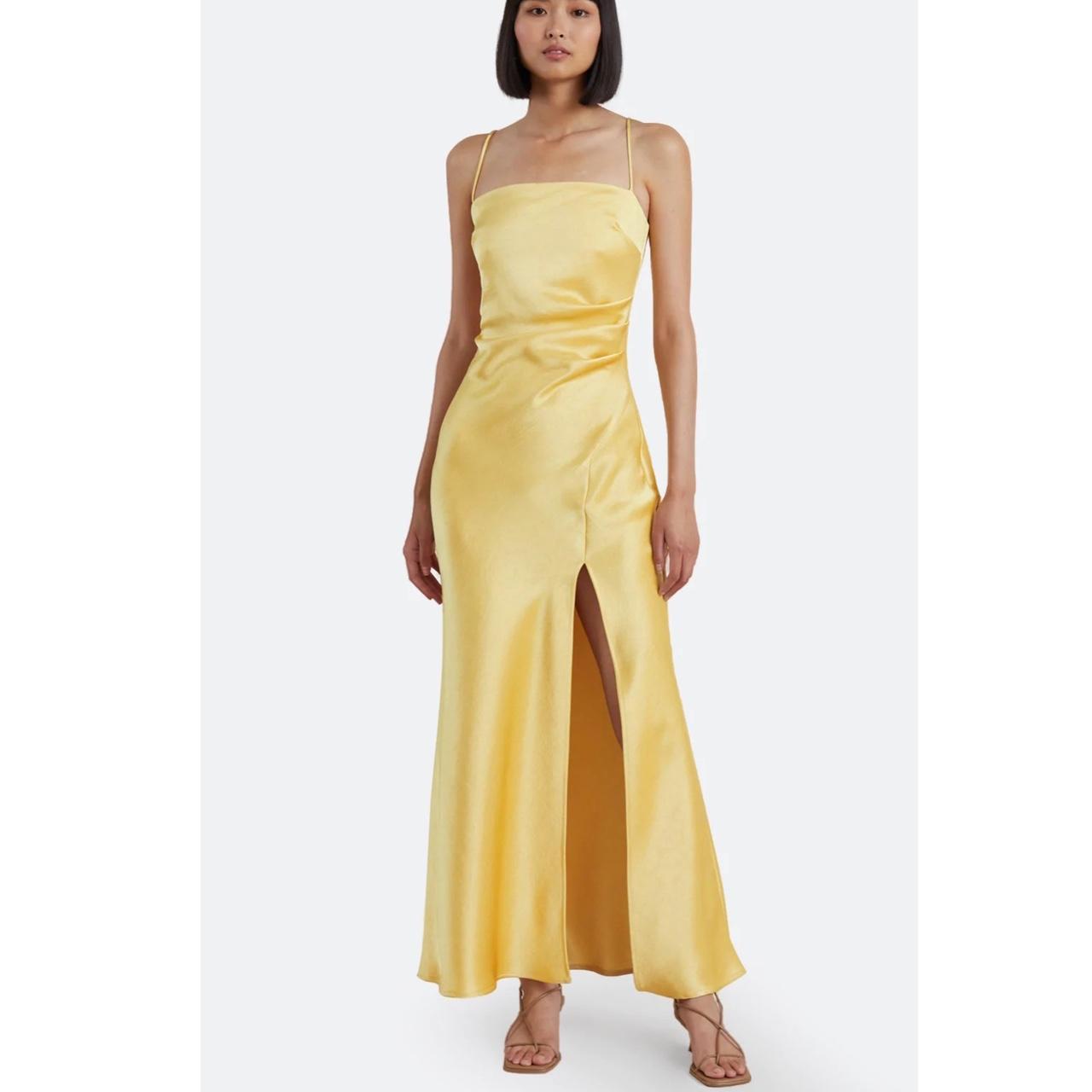 Bec & Bridge Women's Yellow Dress | Depop