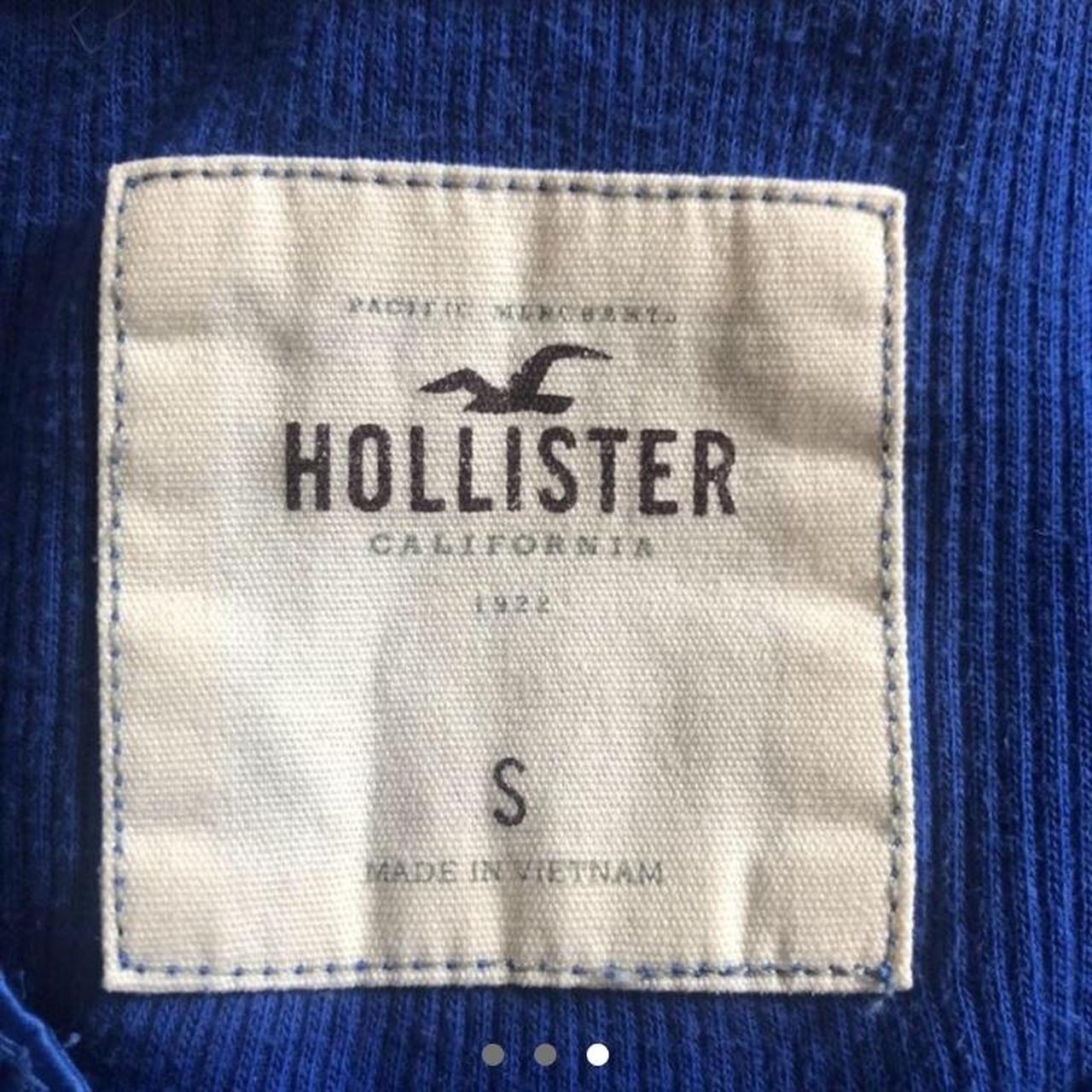 Vintage hollister ribbed blue long sleeve tight long... - Depop