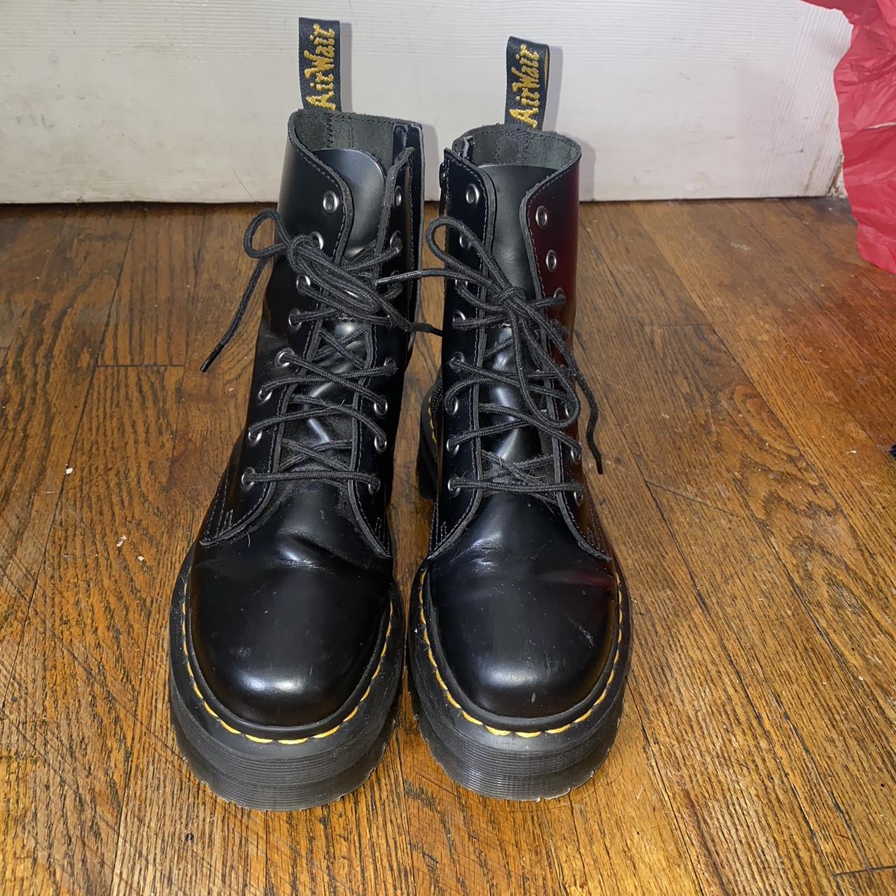 Dr Marten high platform Jadon boots creases shown... - Depop