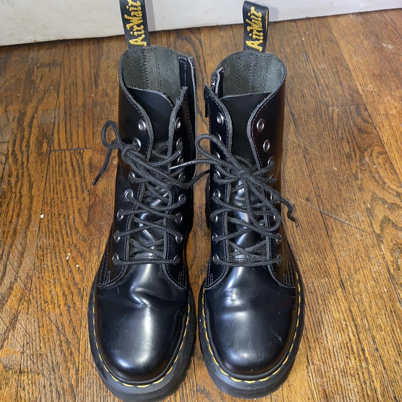 Dr Marten high platform Jadon boots creases shown... - Depop