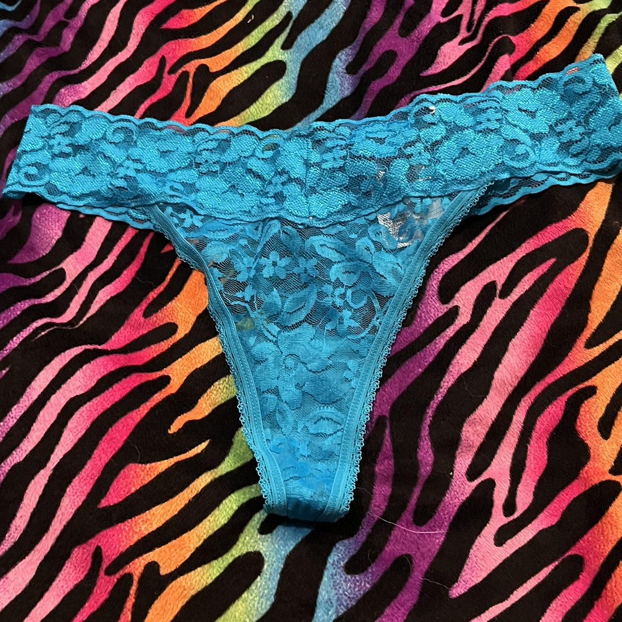 blue lace panties from Macys size medium imo would... Depop