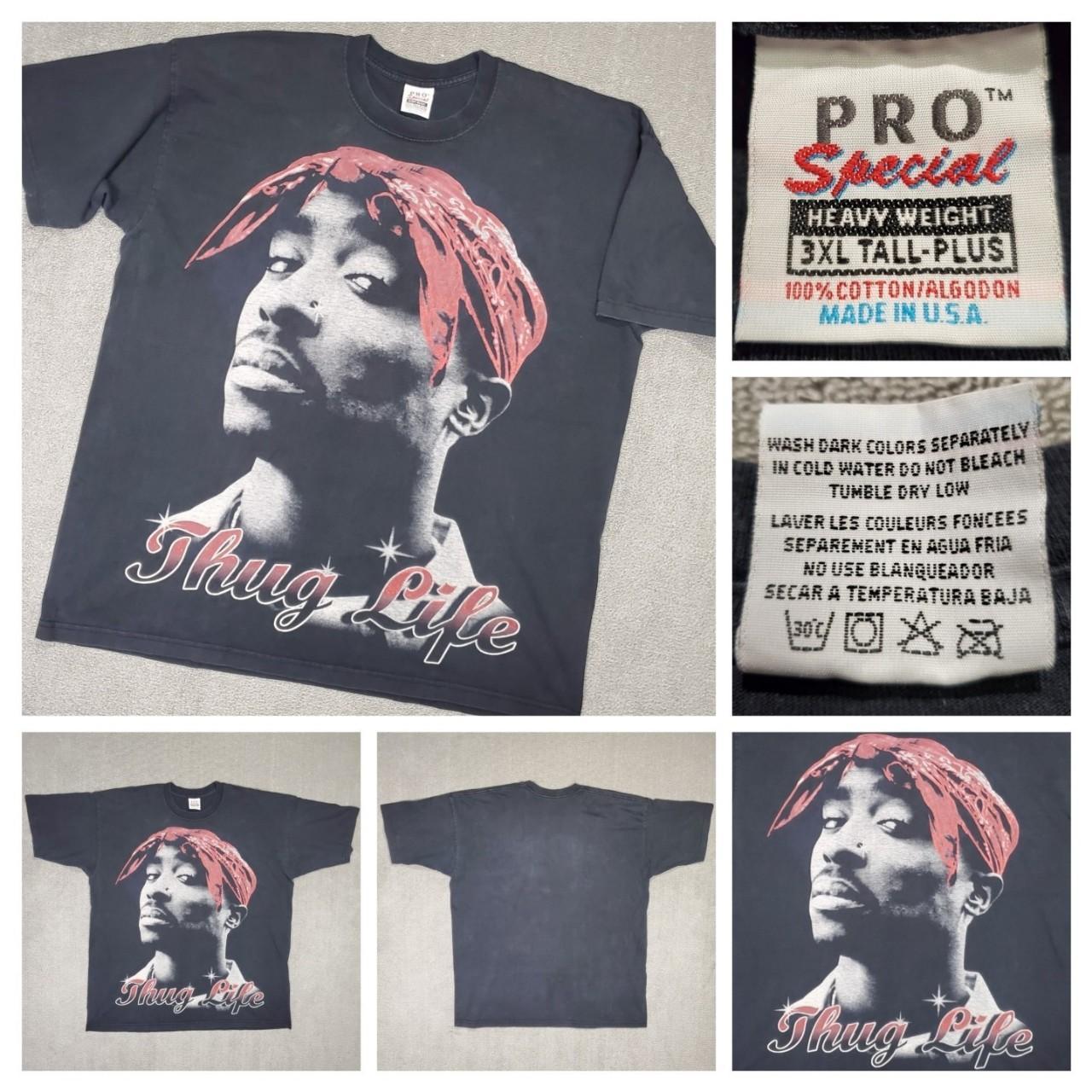 Vintage 90s 2pac Tupac Rap Tee T Shirt 3XL Thug Life...