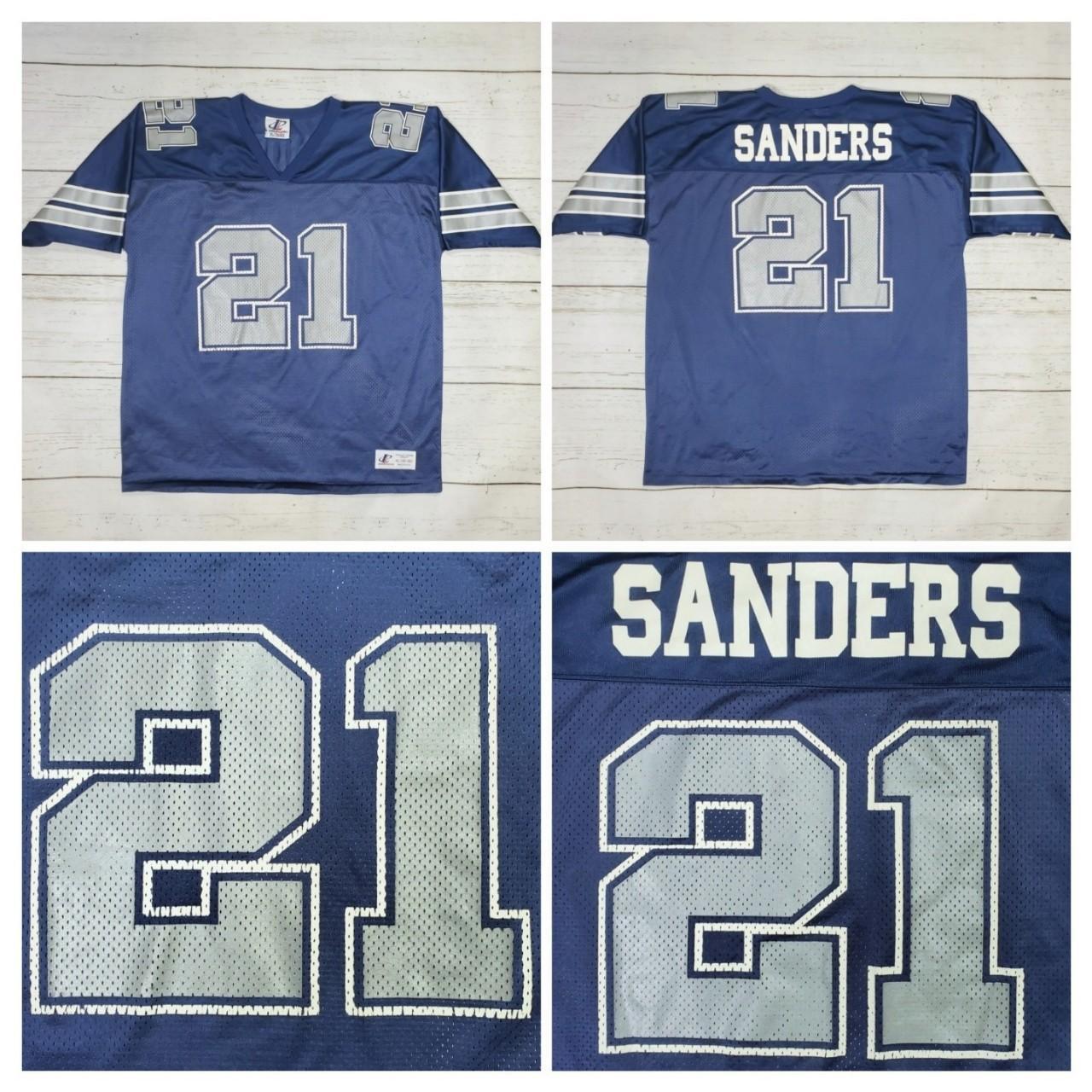 DEION SANDERS DALLAS COWBOYS VINTAGE 1990'S LOGO ATHLETIC JERSEY