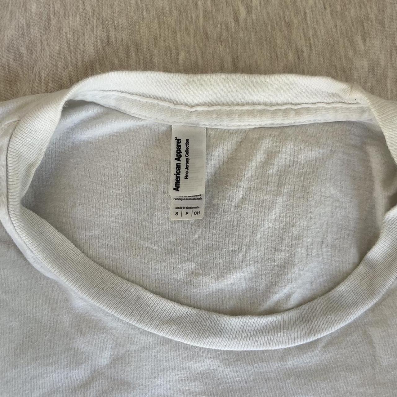 American Apparel Women's Black and White T-shirt (5)