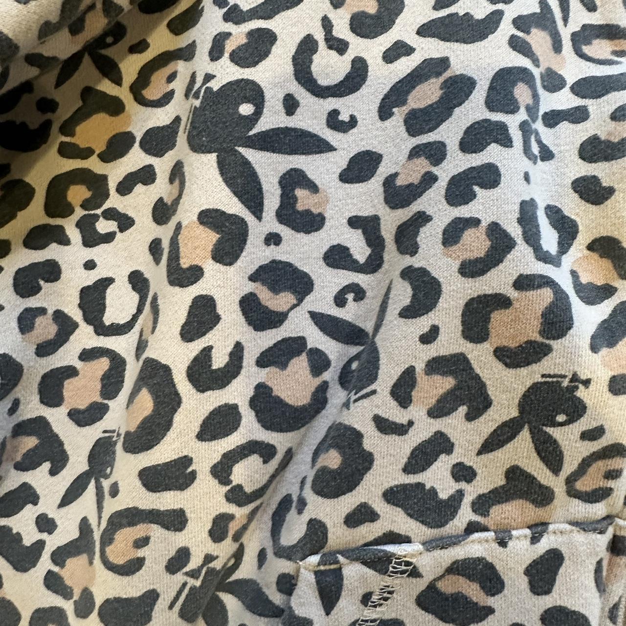 cheetah print playboy zip up from pacsun size medium... - Depop