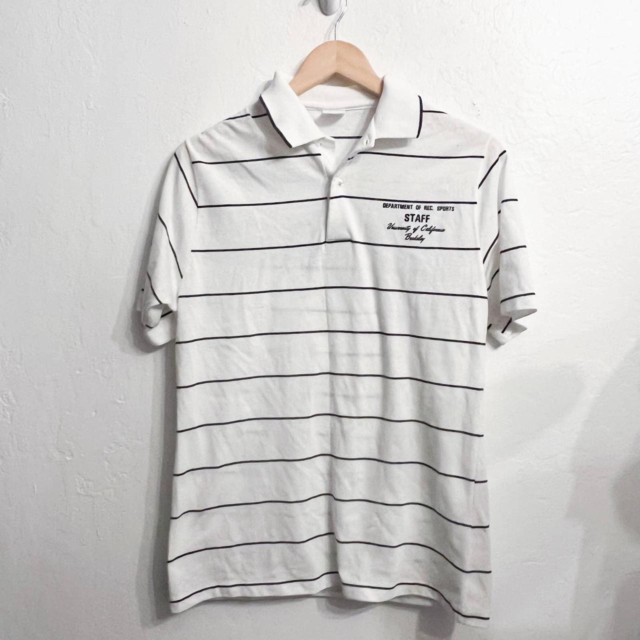 vintage Ralph Lauren white navy stitching long - Depop