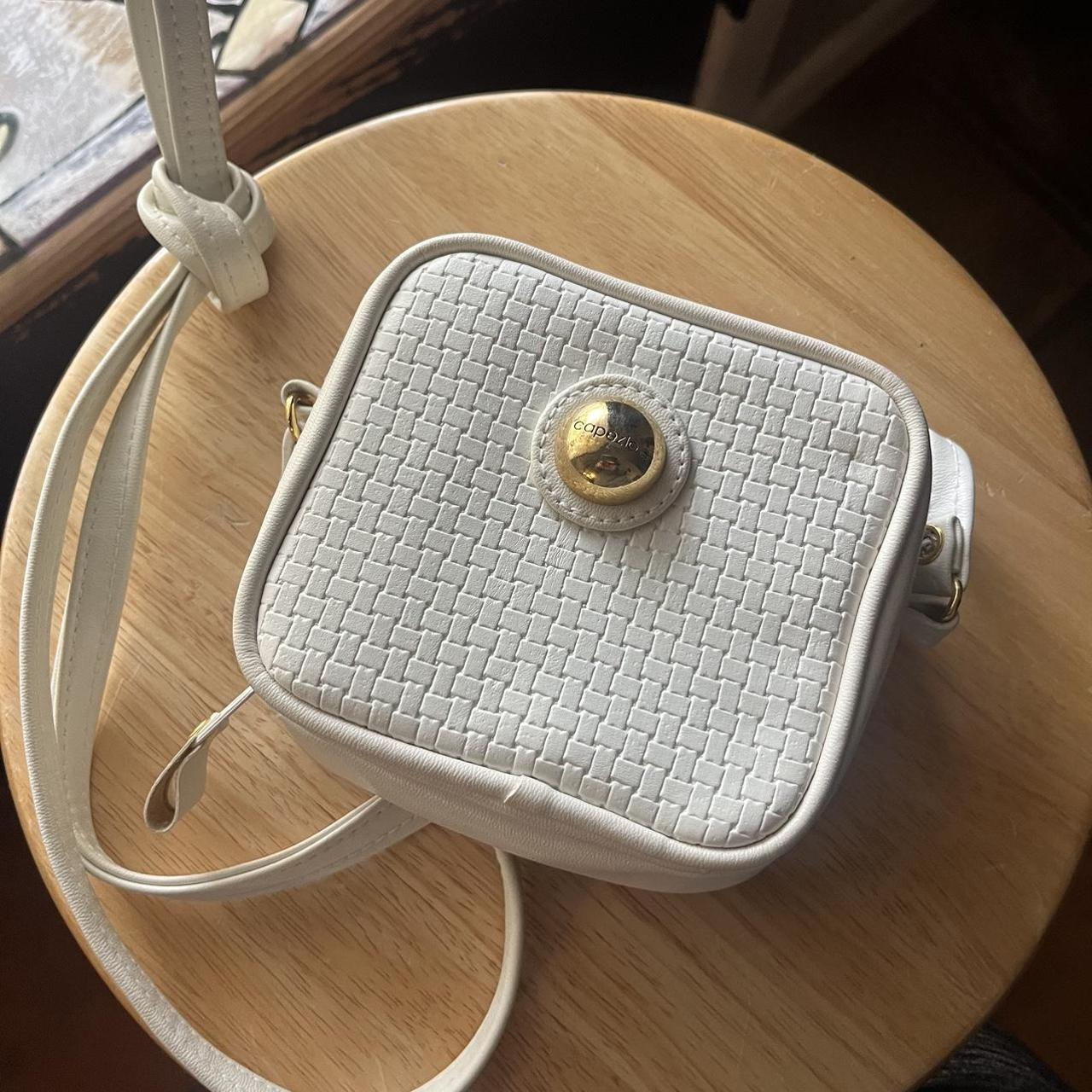 Vintage White Gucci Canteen Crossbody Bag