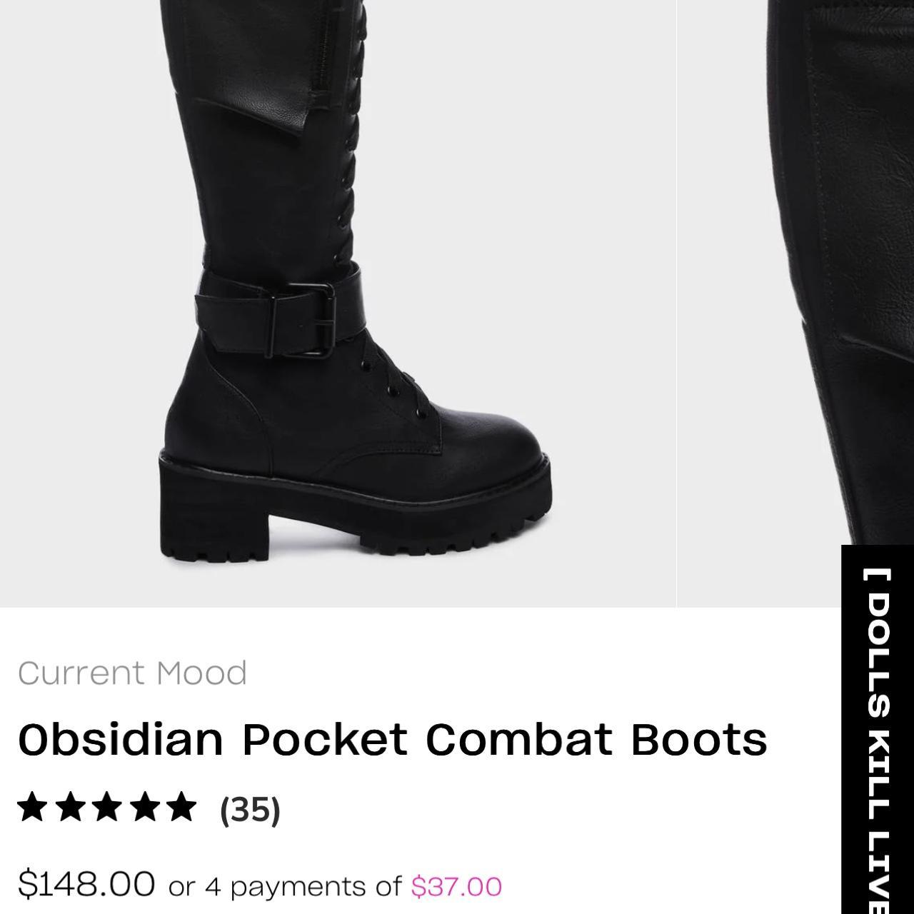 Current Mood Pocket Knee High Combat Boots