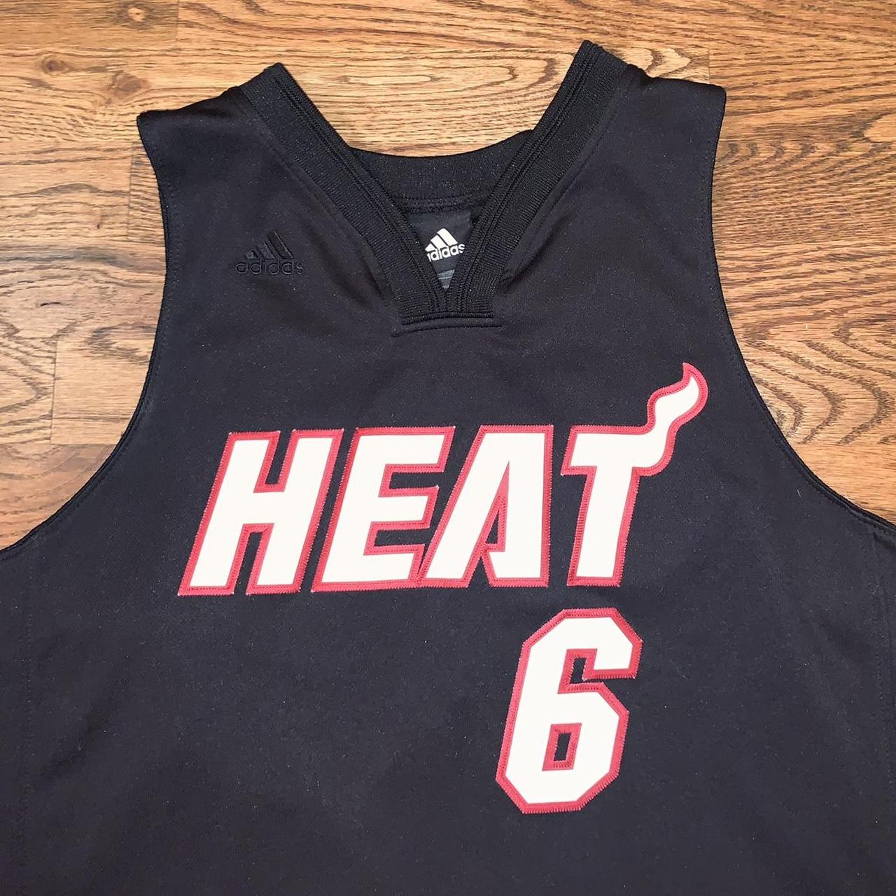 Miami Heat Lebron James Red Adidas T Shirt