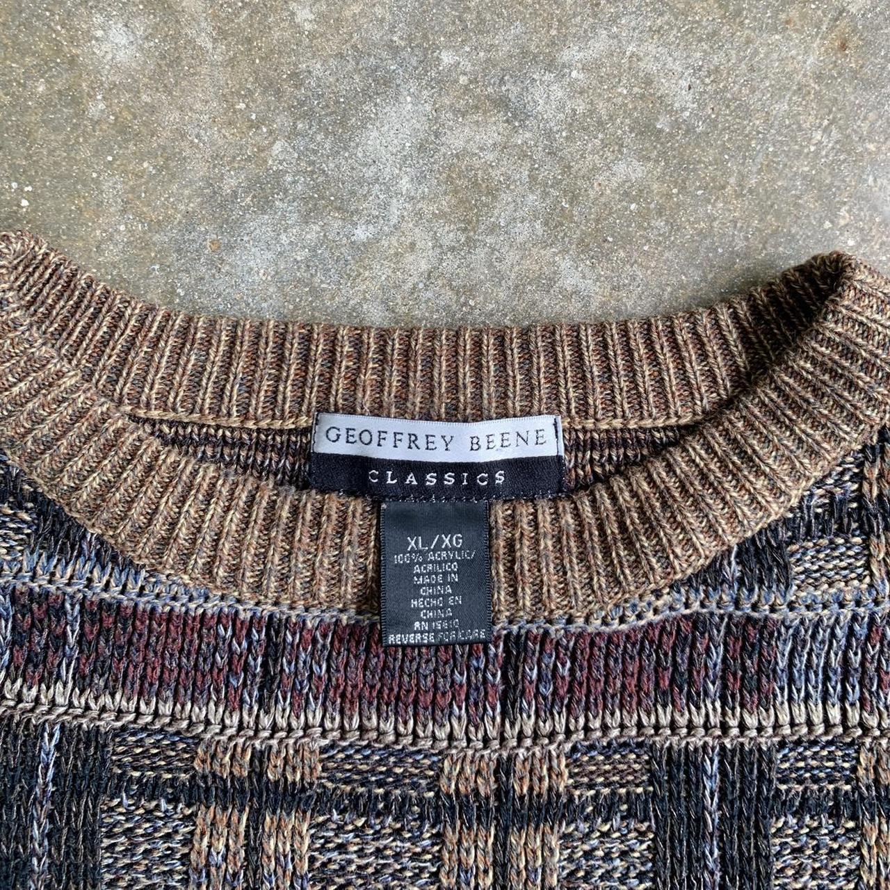 Vintage Neutral Brown Grandpa Sweater Adult... - Depop