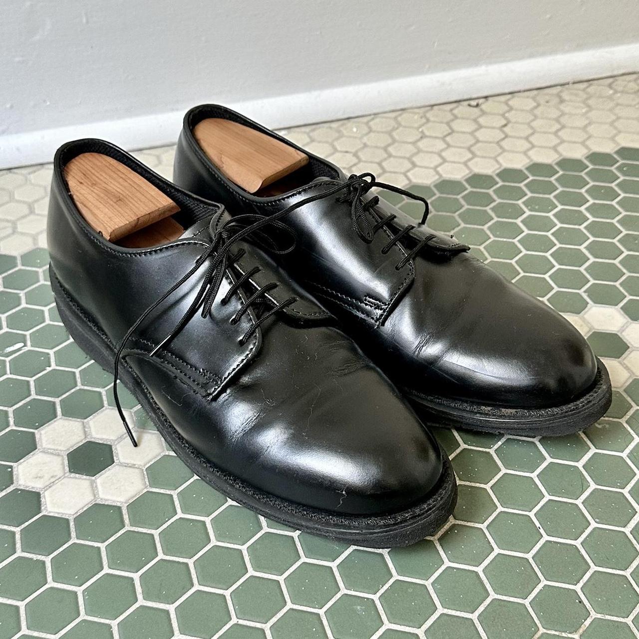 Vintage Thorogood Uniform Oxfords in black leather.... - Depop