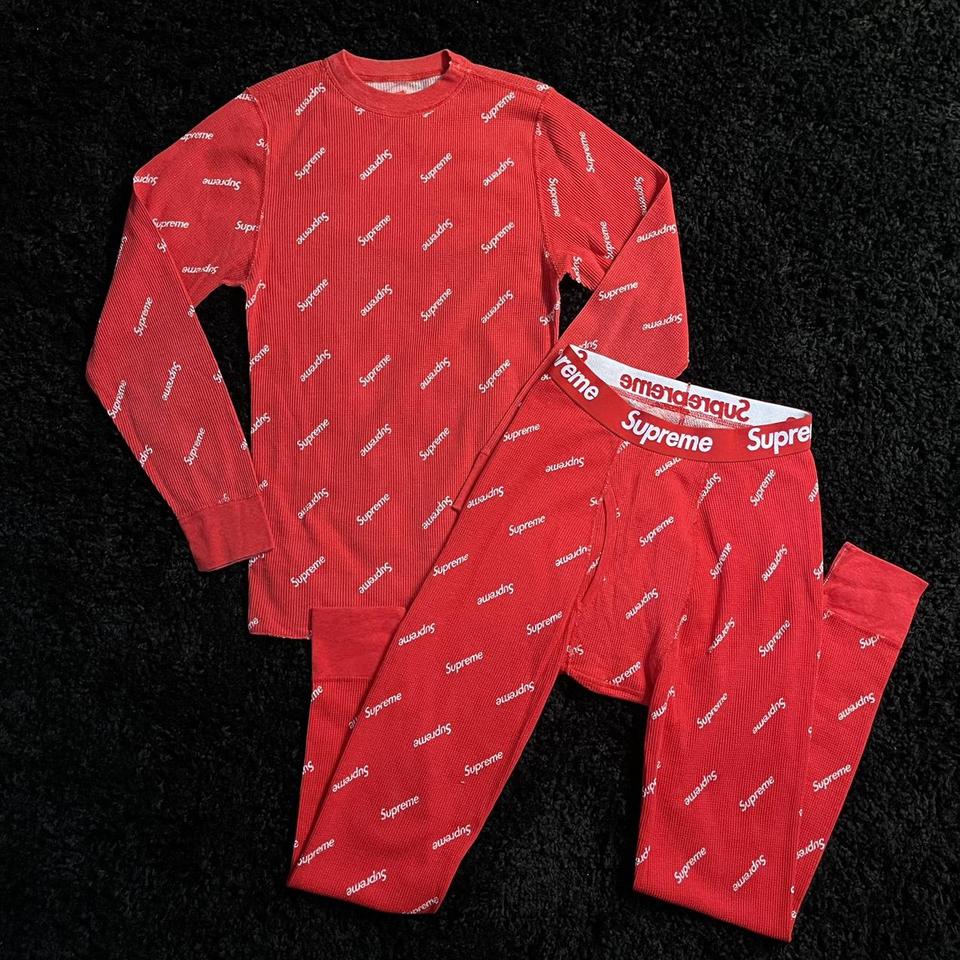 Supreme Hanes Thermal Crew & Pant, Size small, Repop -