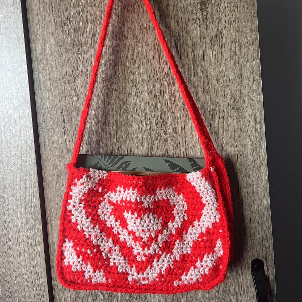 🌼Hand Crocheted Powerpuff Girl Heart Bag🌼 Can be - Depop