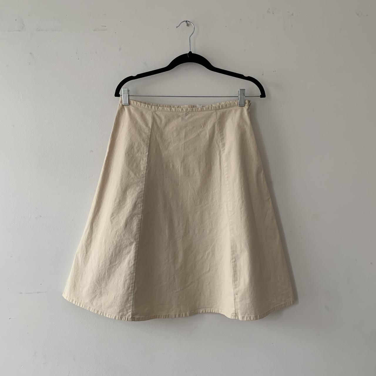 Gap Women's Tan and Cream Skirt | Depop