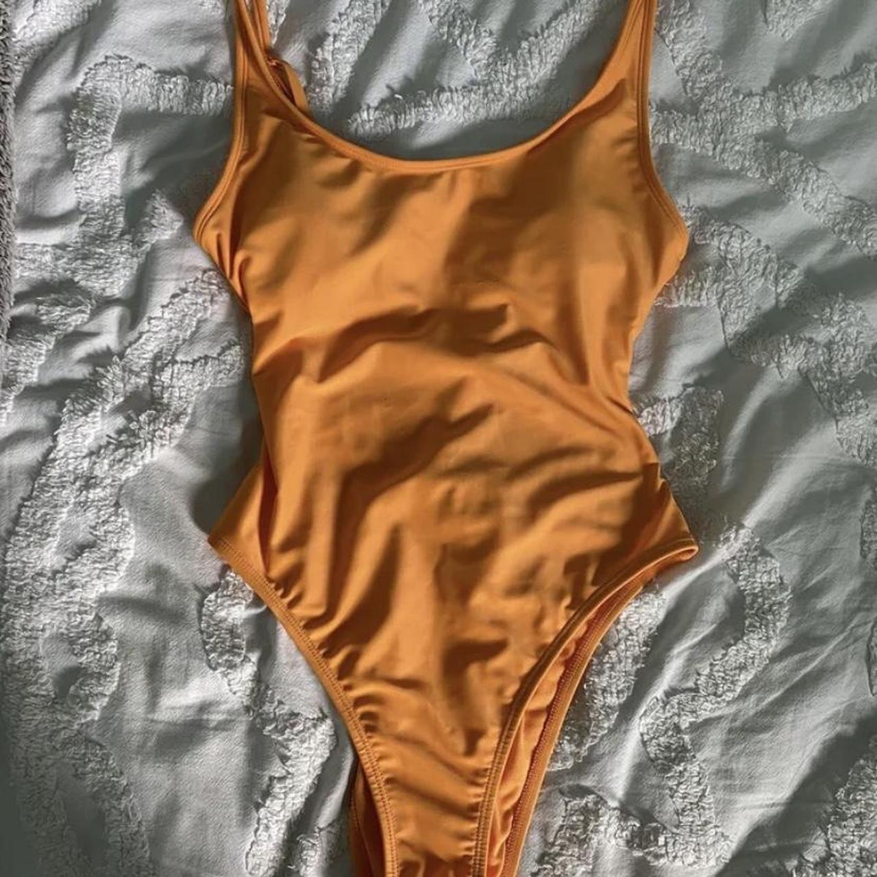 Women's Orange Swimsuit-one-piece | Depop