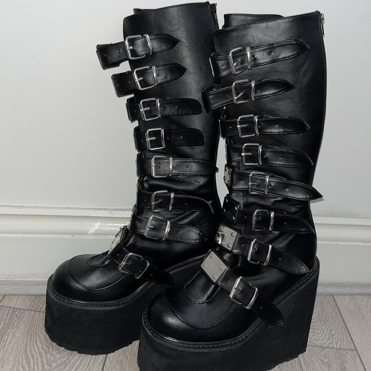 5 inch platform hot sale boots