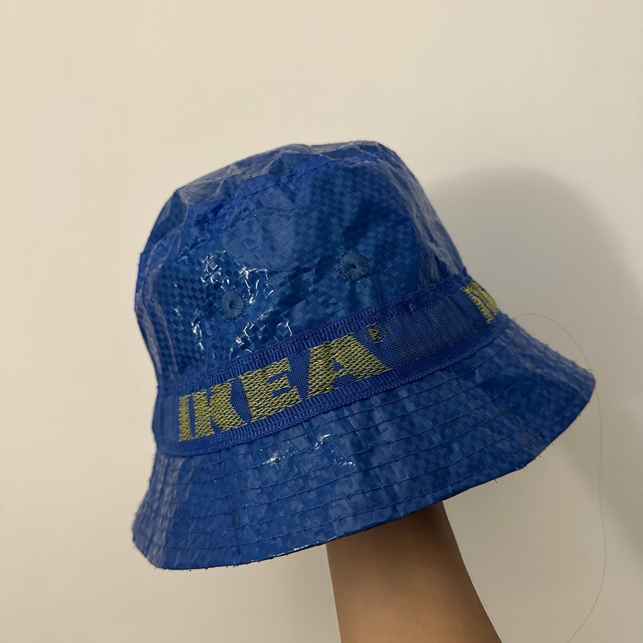 IKEA Women's Blue and Yellow Hat (2)