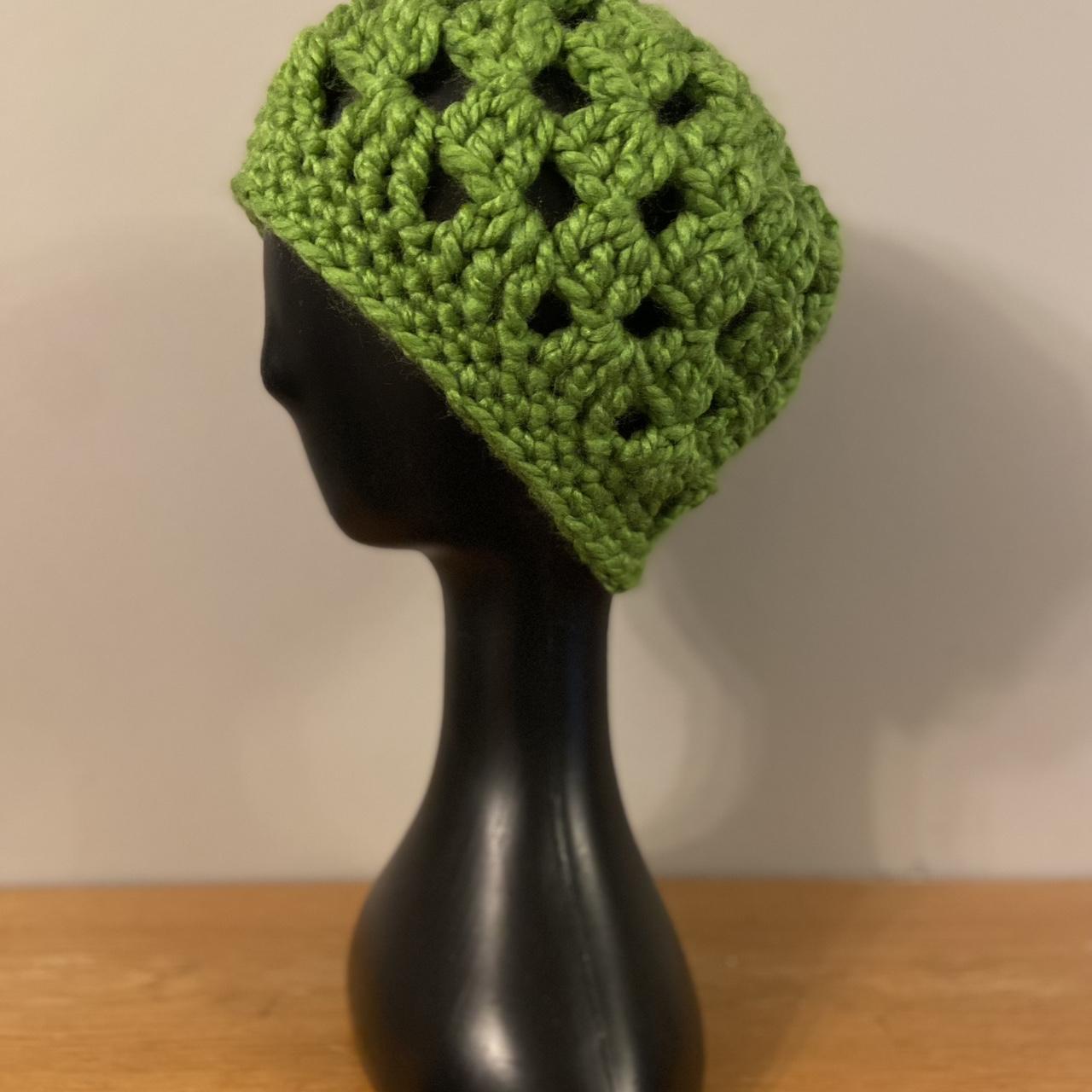 Super chunky crochet granny stitch beanie Made with... - Depop