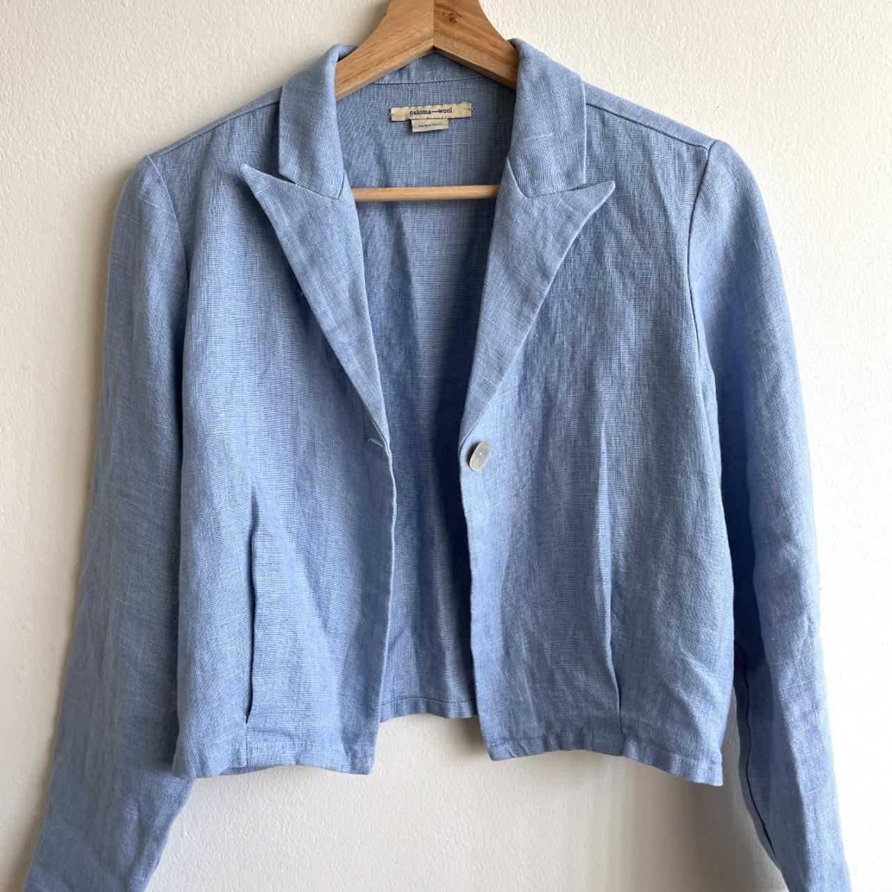 Paloma Wool Women's Blue Jacket | Depop