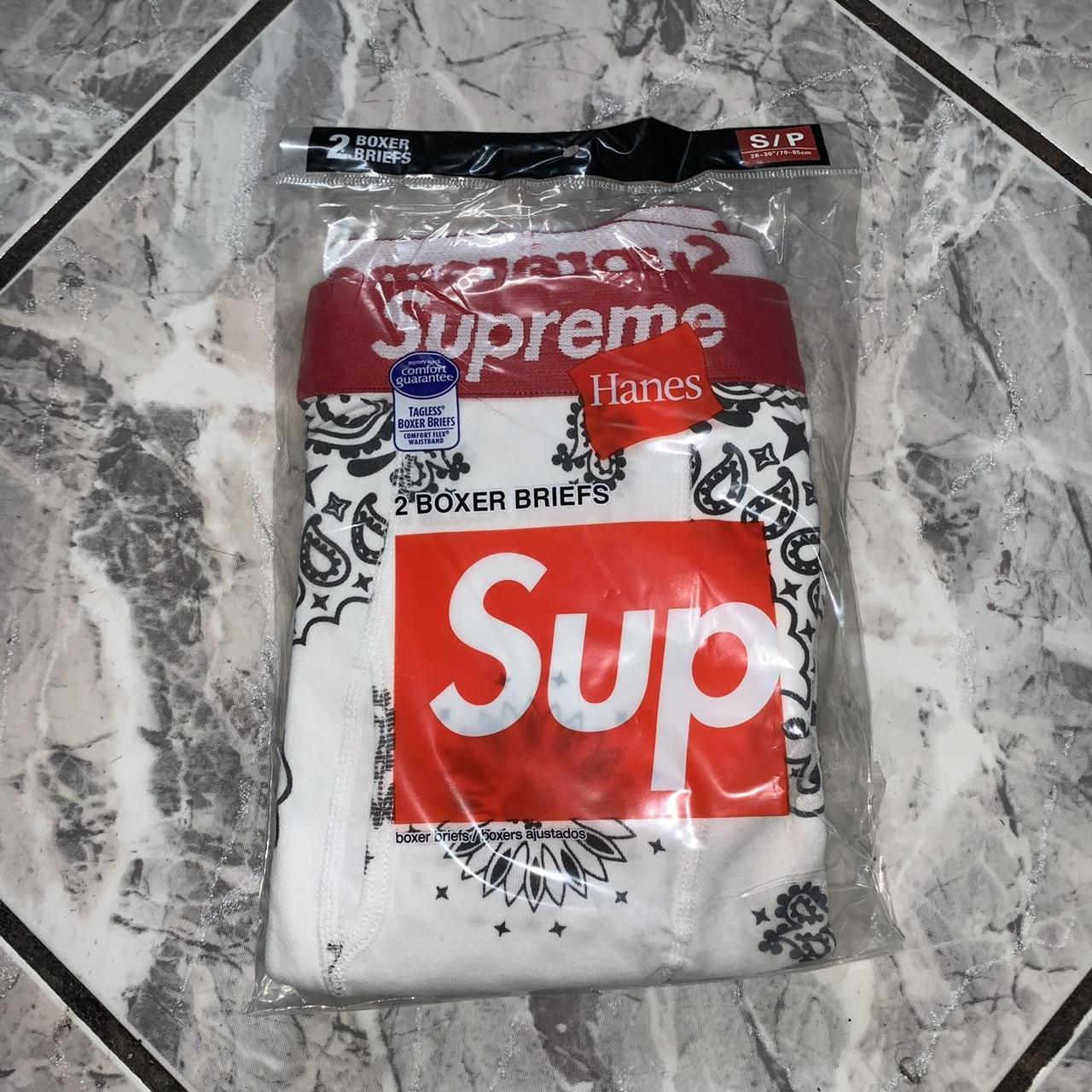 Supreme Hans White Bandana Boxer Briefs Condition:... - Depop