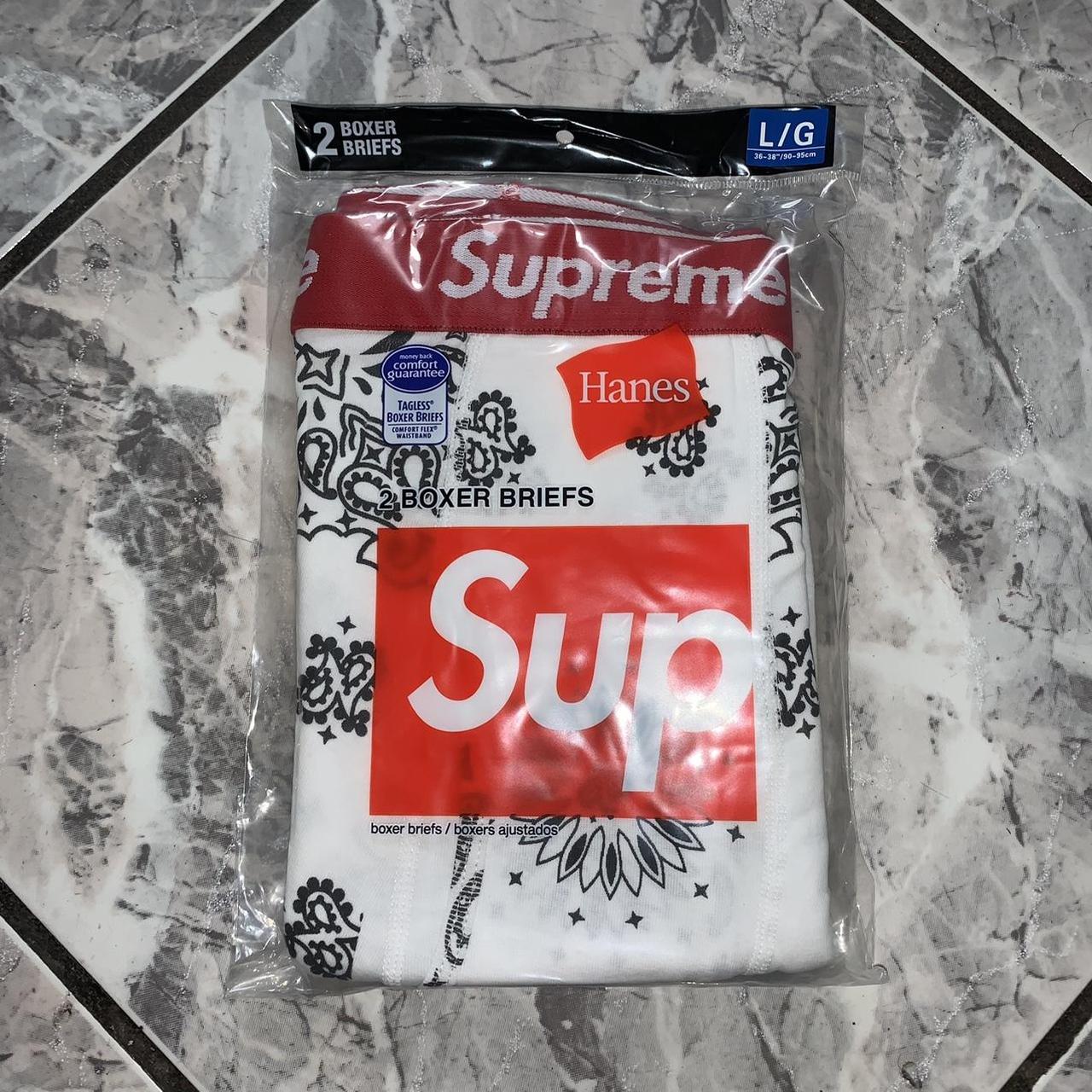 Supreme Hans White Bandana Boxer Briefs Condition:... - Depop