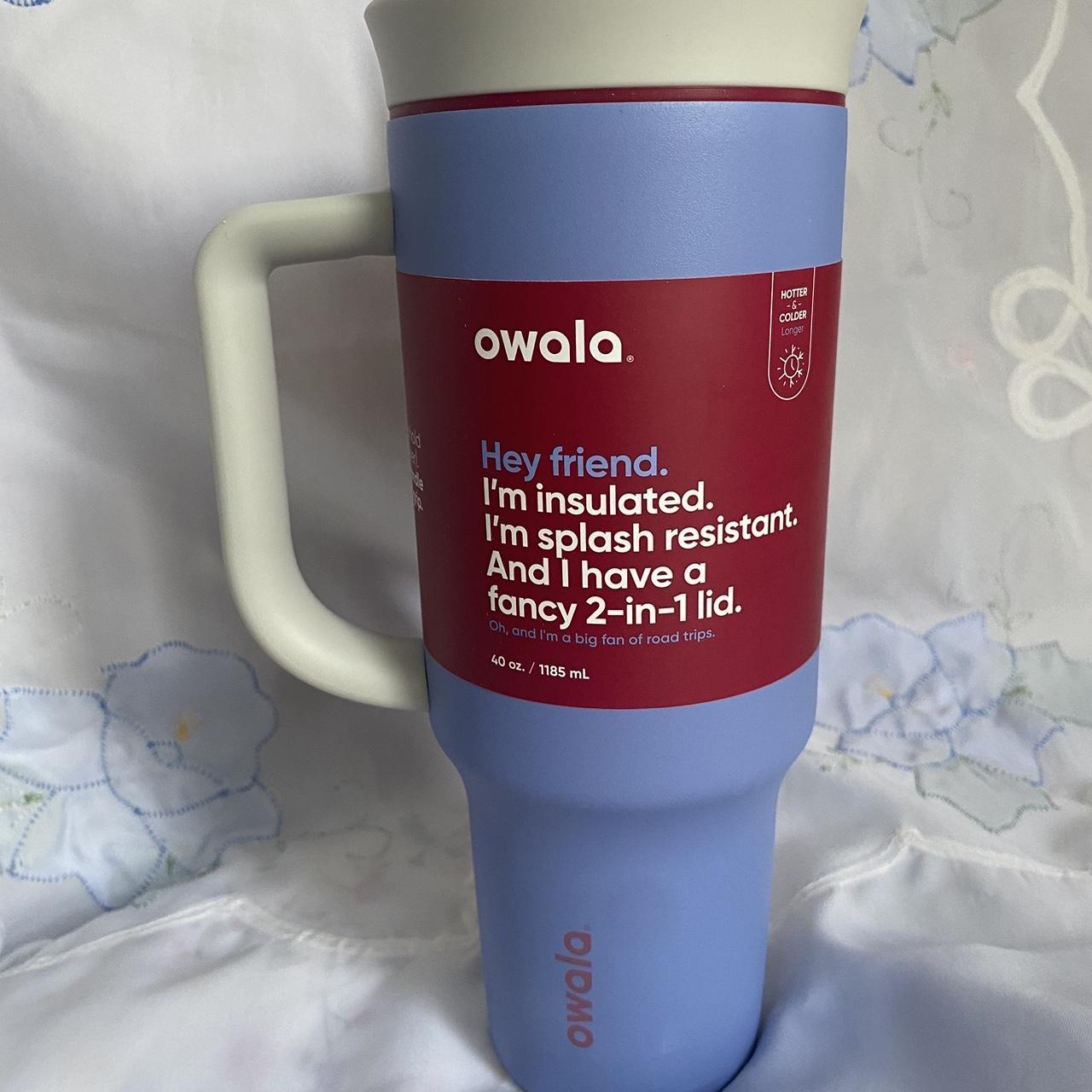 New Owala 40oz Big Handle Tumbler with Straw and - Depop