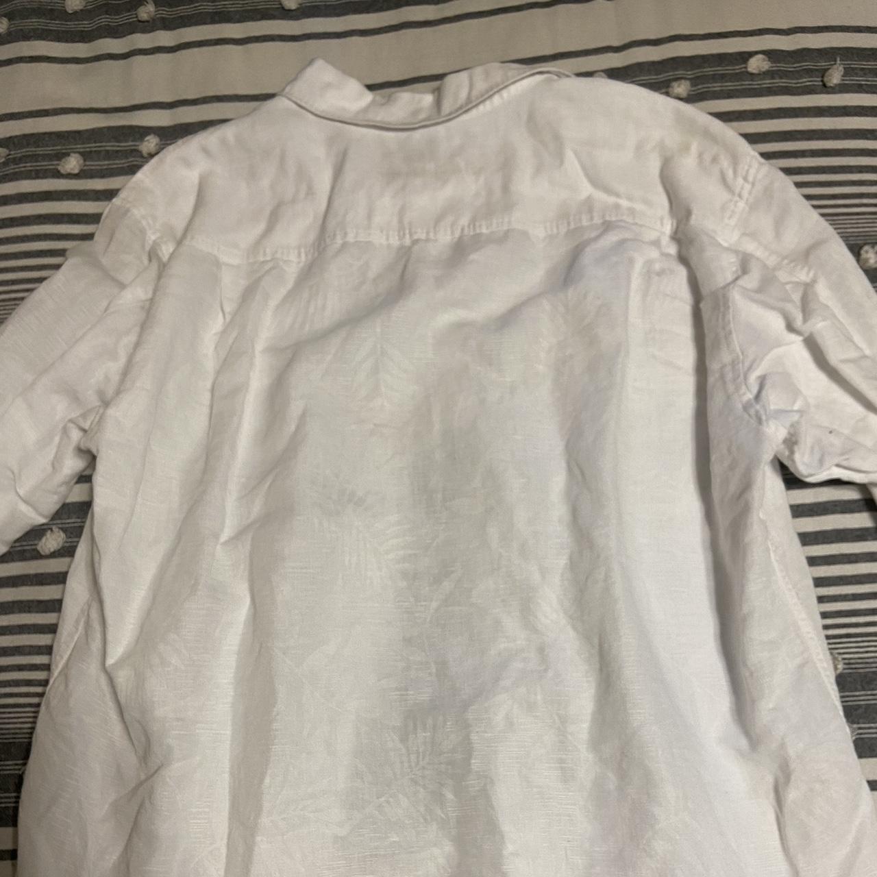 Tommy Bahama white linen button down!! Size L... - Depop