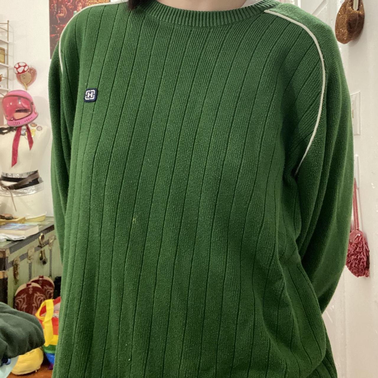 Hollister green sale jumper