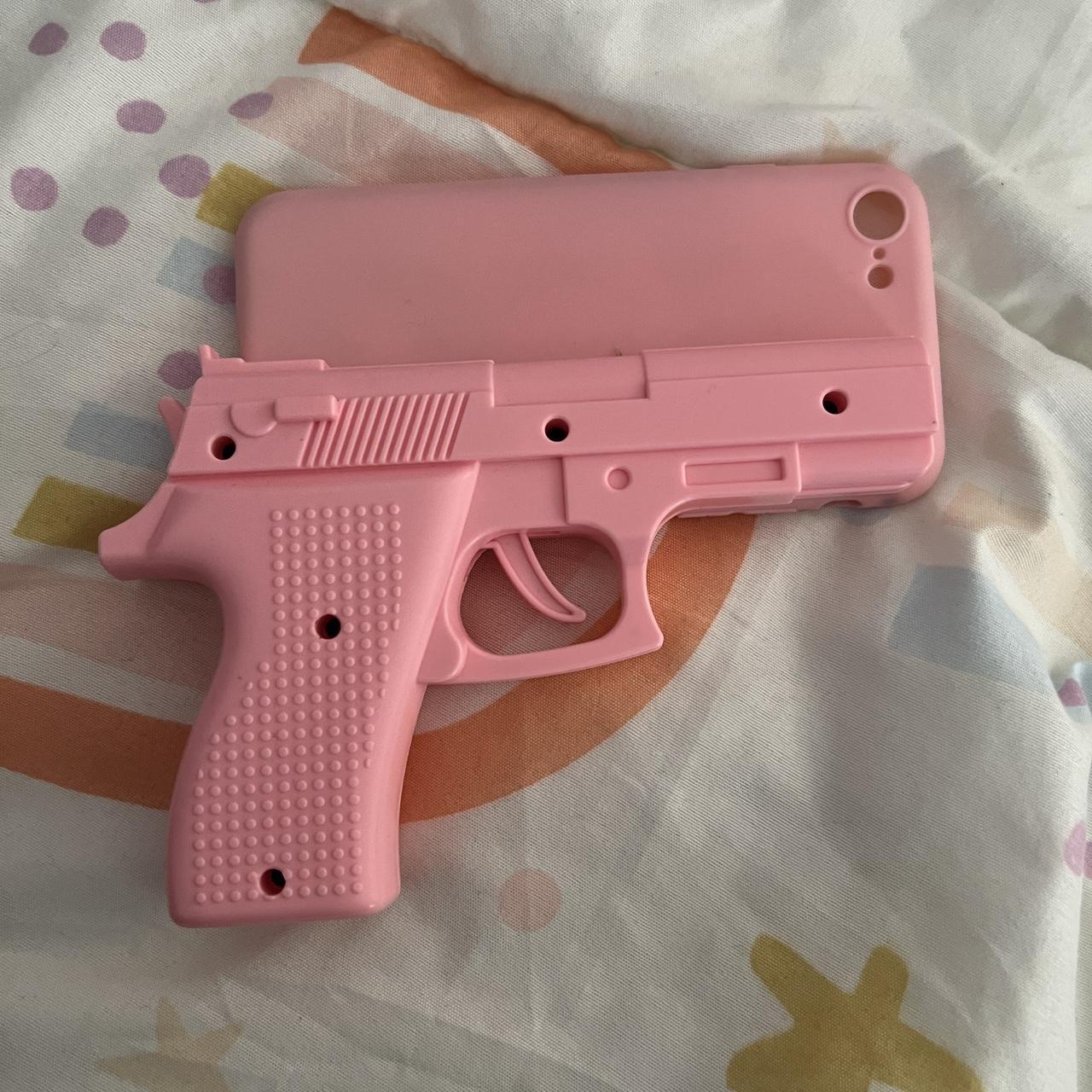 iPhone 8 sized phone case cute Pink gun that