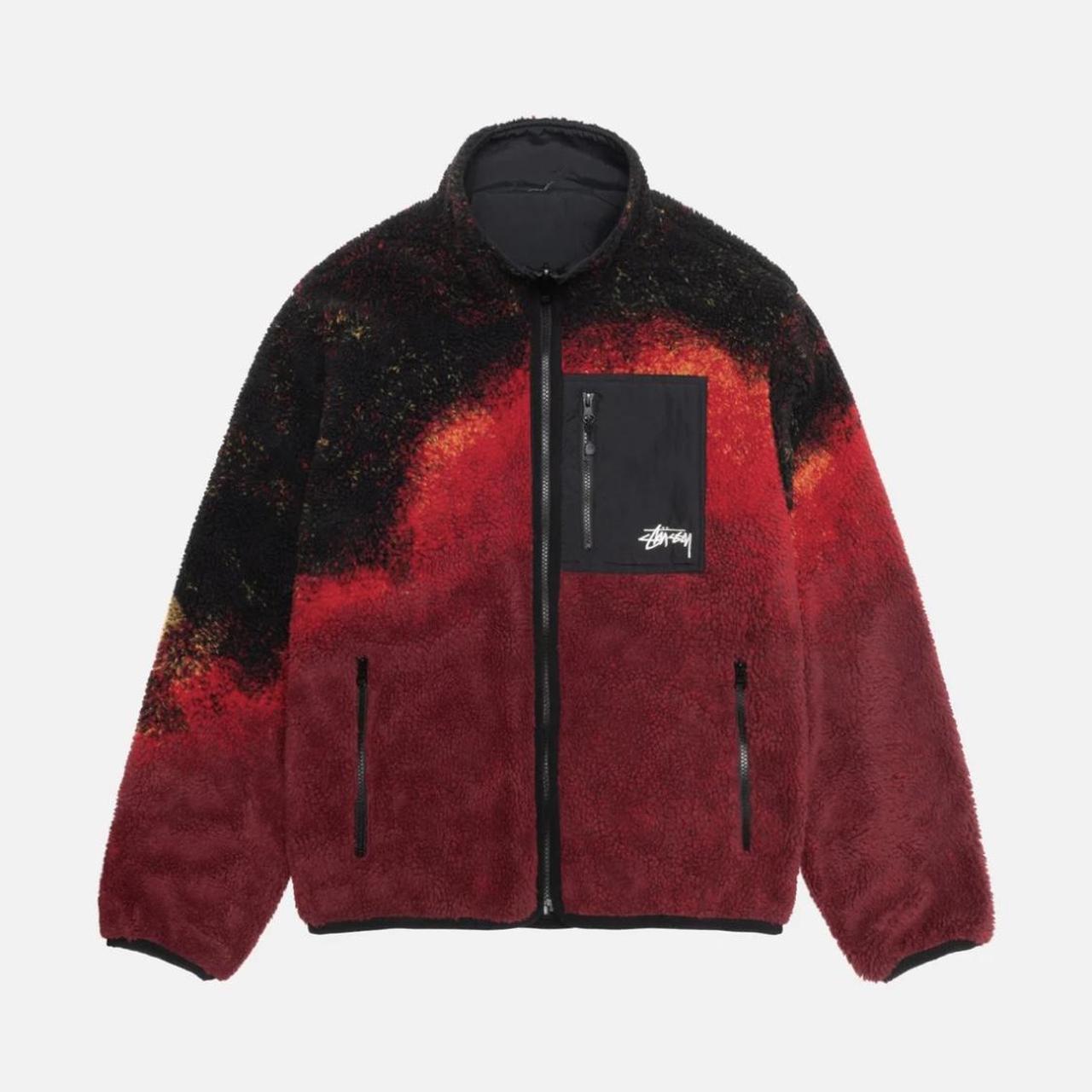 Stussy sherpa reversible fleece jacket size S Depop