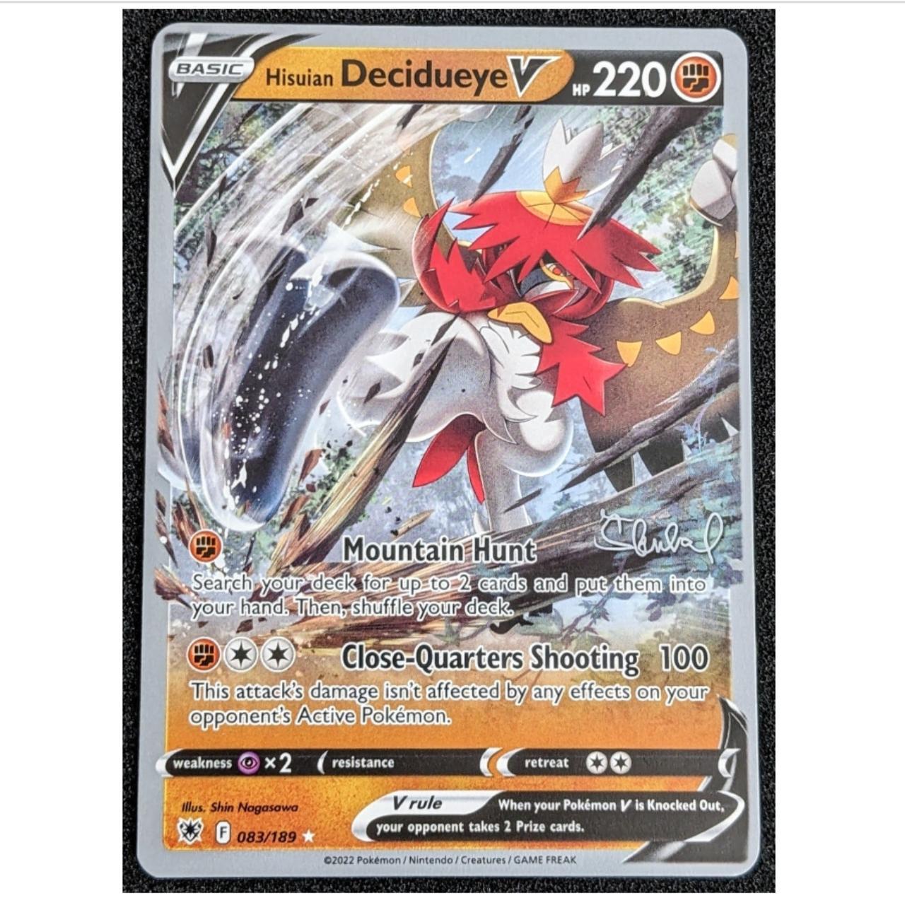 Astral Radiance Pokemon Card Hisuian Decidueye V Depop