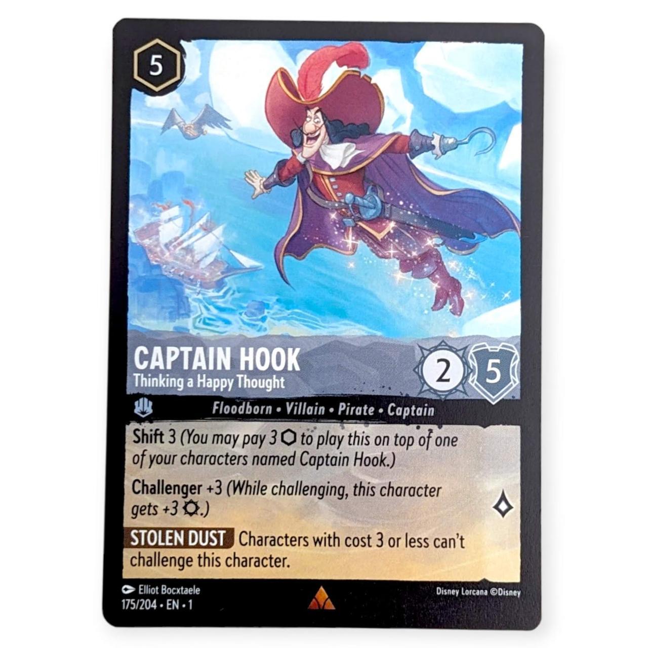Peter Pan Disney Lorcana Card: Captain Hook Thinking - Depop