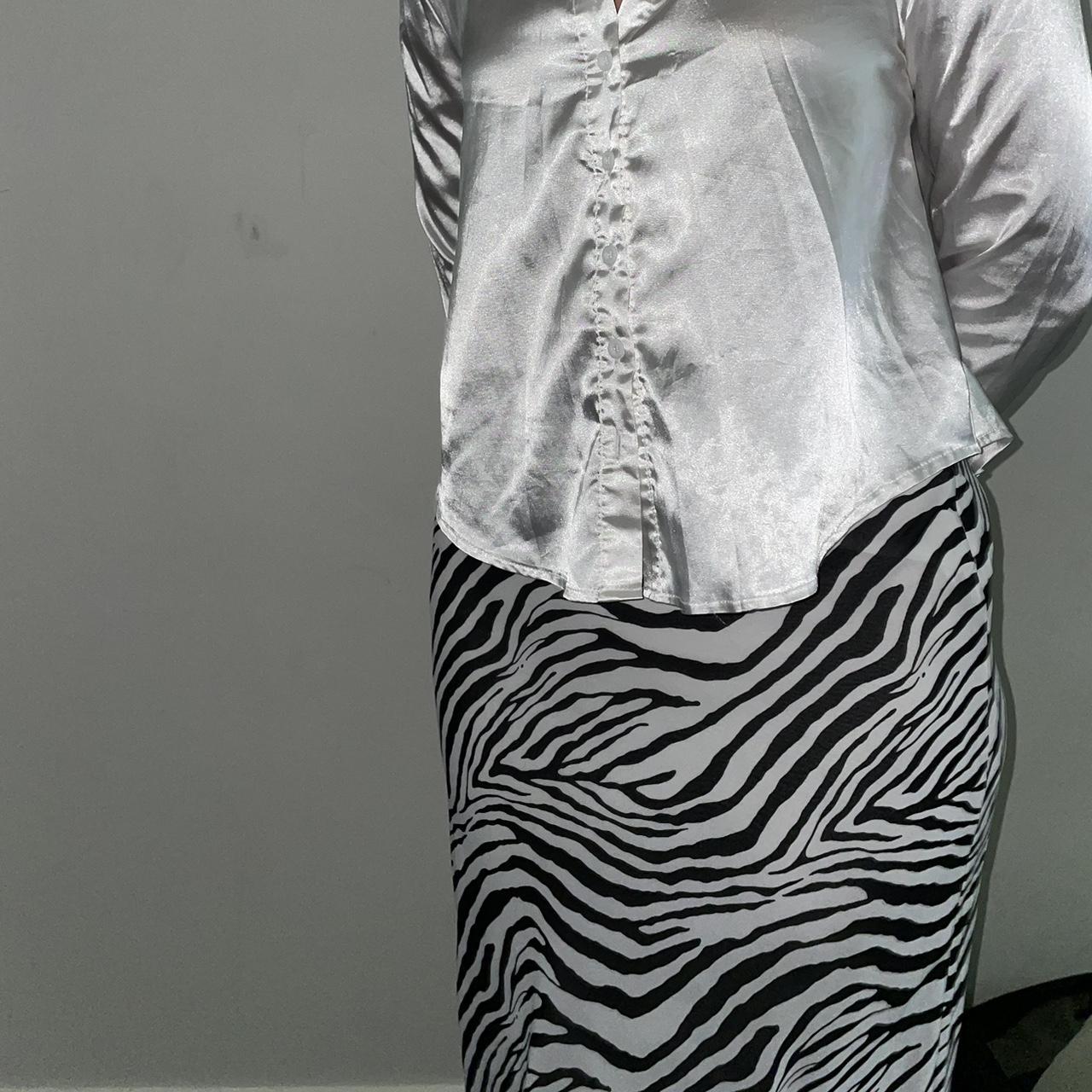 Zebra print maxi Skirt Princess Polly Size Depop